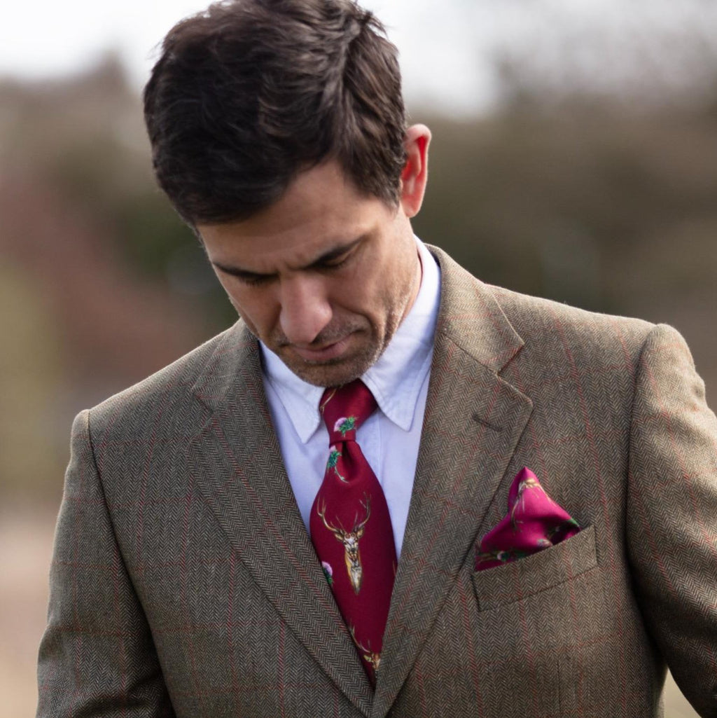 Clare Haggas Gents Tie Catch and Release Salmon Pink main image 1