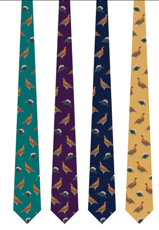 Grouse Misconduct Teal Silk Tie