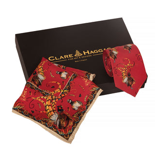 Clare Haggas Bruce Royal Red Silk Box Set