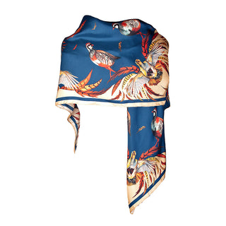 Game On Petrol Large Square Silk Scarf
