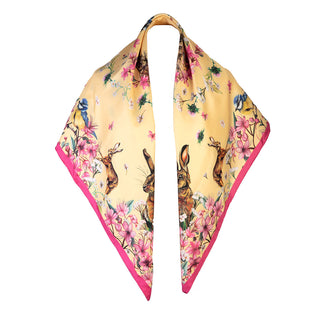 Oopsie Daisy Buttermilk Large Square Silk Scarf