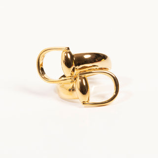 Snaffle Gold Finish Scarf Ring