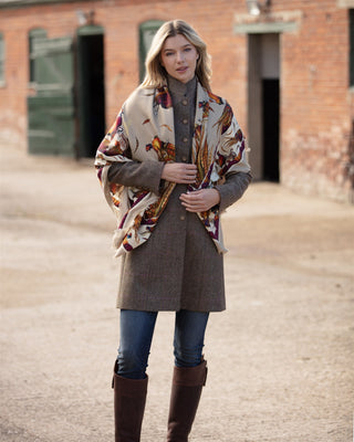 George & Friends Toffee Wool Silk Shawl