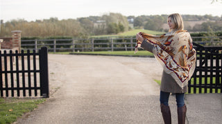 George & Friends Toffee Wool Silk Shawl