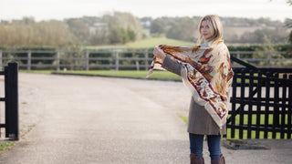 George & Friends Toffee Wool Silk Shawl