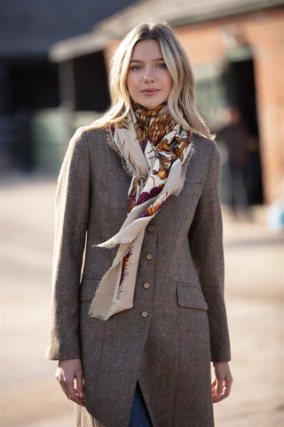 George & Friends Toffee Wool Silk Shawl