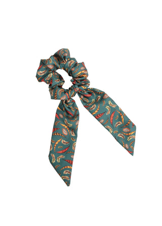 Birds of a Feather Medium Tail Silk Scrunchie