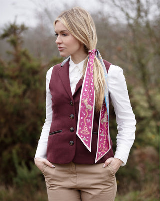 The Joy Ride Liberty Blue and Portobello Pink Silk Twilly