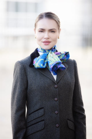 Pluming Marvellous Peacock Blue Classic Silk Scarf