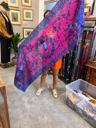 S3P2 Pluming Marvellous Wrap Fandango Pink Wool Silk Wrap