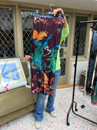 S8P46 airs and graces Damson Large Silk Square