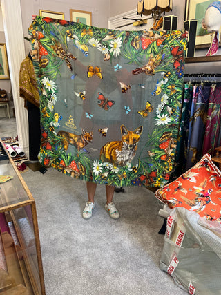 S2P31 Woodland Wonder Sage  Cashmere Shawl