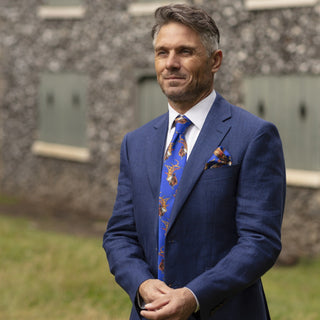 Bruce Admiral Blue Silk Tie