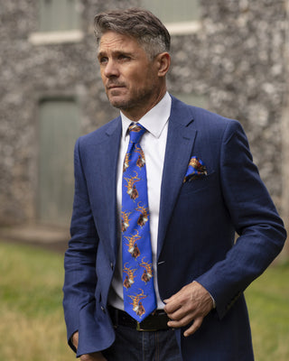 Bruce Admiral Blue Silk Tie