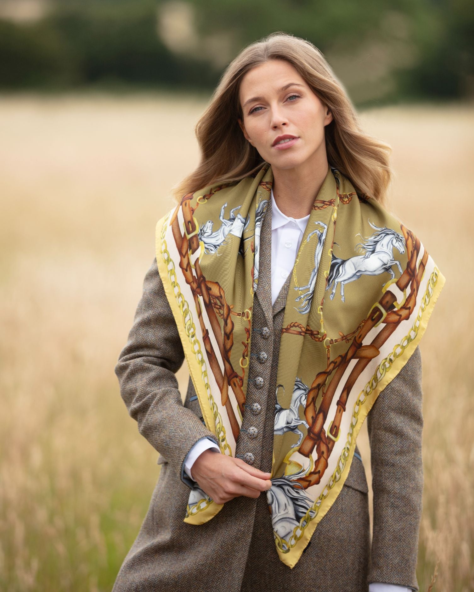 Big square silk scarf discount