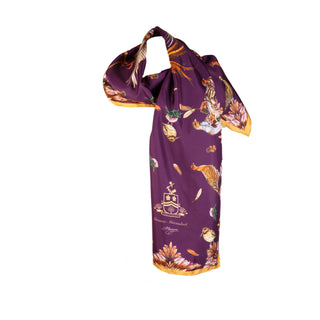 Grouse Misconduct Aubergine & Gold Classic Silk Scarf