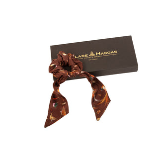 Grouse Misconduct Chocolate Medium Tail Silk Scrunchie