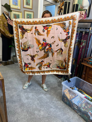 S3P7 Turf War Pale Pink Large Silk Square
