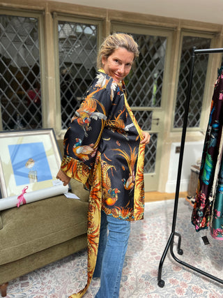 S8P45 Turf war ebony hand made Kimono short