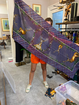 S5P7 caledonia soft Amethyst wool silk wrap