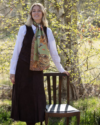 A Head of the Game Fern Green Classic Pure Silk Scarf