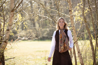 A Head of the Game Mocha Classic Pure Silk Scarf