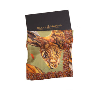 A Head of the Game Fern Green Classic Pure Silk Scarf