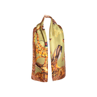A Head of the Game Fern Green Classic Pure Silk Scarf