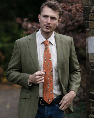 A Head of the Game Burnt Orange Gentlemen's Tie