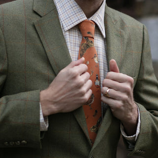 A Head of the Game Burnt Orange Gentlemen's Tie