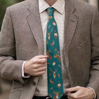 A Head of the Game Teal Gentlemen's Tie