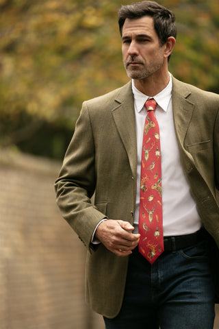 A Head of the Game Red Gentlemen's Tie