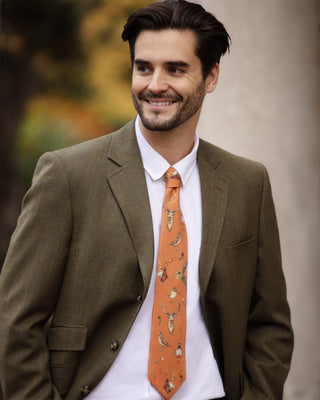 A Head of the Game Burnt Orange Gentlemen's Tie