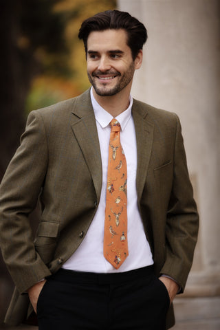 A Head of the Game Burnt Orange Gentlemen's Tie