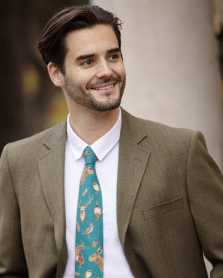 A Head of the Game Teal Gentlemen's Tie