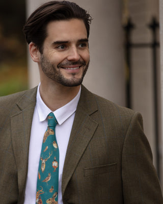 A Head of the Game Teal Gentlemen's Tie