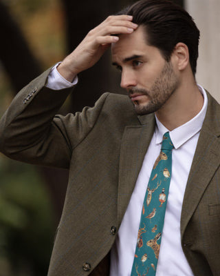 A Head of the Game Teal Gentlemen's Tie