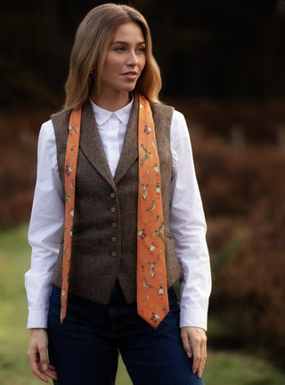 A Head of the Game Burnt Orange Ladies Tie
