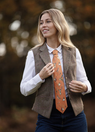 A Head of the Game Burnt Orange Ladies Tie