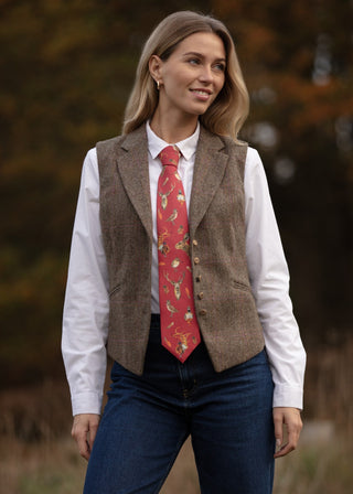A Head of the Game Red Ladies Tie