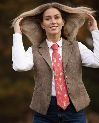 A Head of the Game Red Ladies Tie