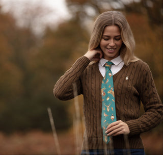A Head of the Game Teal Ladies Tie