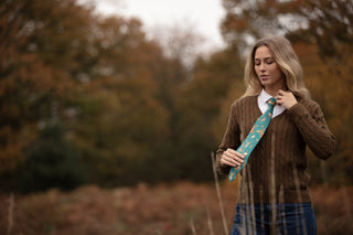 A Head of the Game Teal Ladies Tie