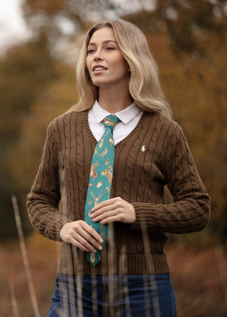 A Head of the Game Teal Ladies Tie