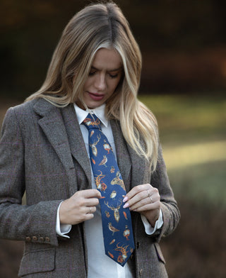 A Head of the Game Navy Ladies Tie
