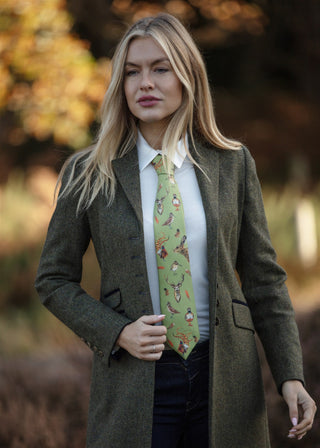 A Head of the Game Fern Green Ladies Tie