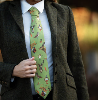 A Head of the Game Fern Green Ladies Tie