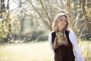 A Head of the Game Fern Green Narrow Pure Silk Scarf