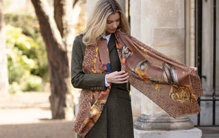 A Head of the Game Mocha Wool Silk Wrap