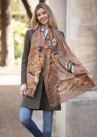 A Head of the Game Mocha Wool Silk Wrap